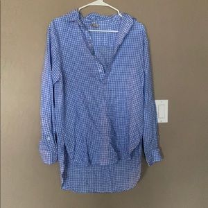 Long sleeve half button down with collar